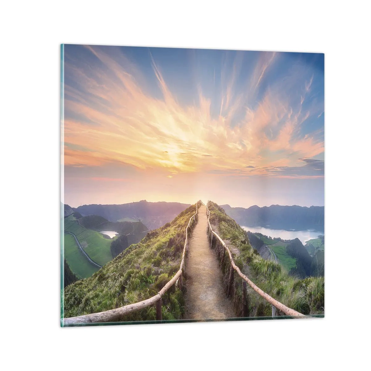 Quadro em vidro - Perto do céu - 50x50 cm