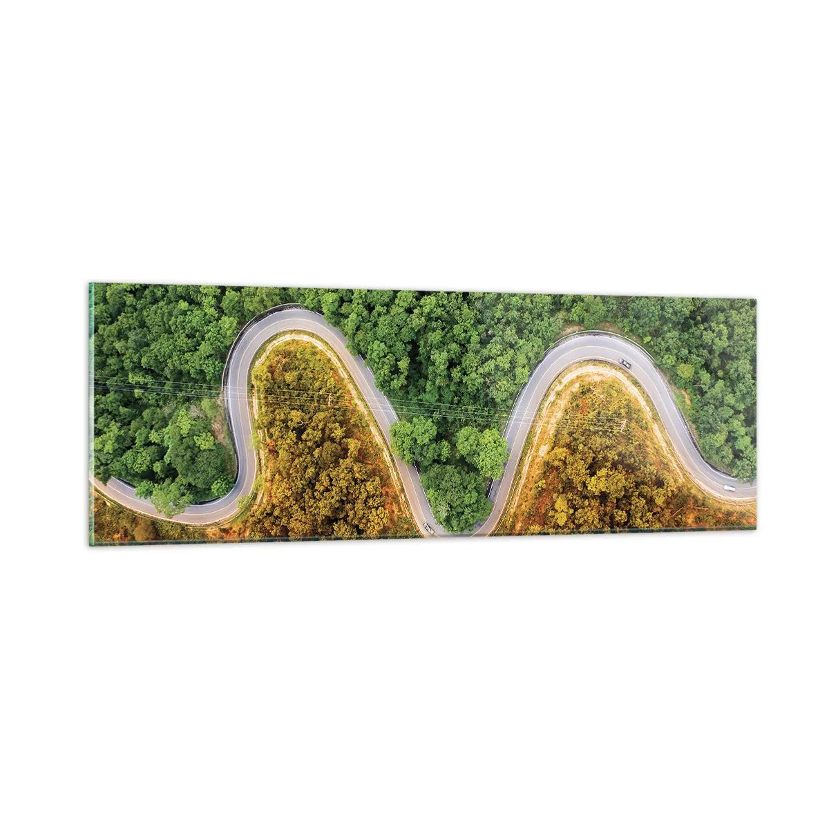 Quadro em vidro - Fronteiras e descobertas - 90x30 cm