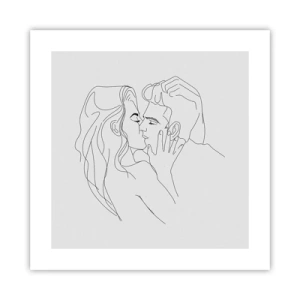 Pôster - Com a mesma linha - 40x40 cm