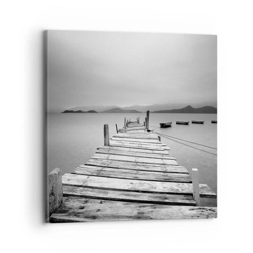 Quadro em tela - Além das montanhas, além dos mares - 70x70 cm