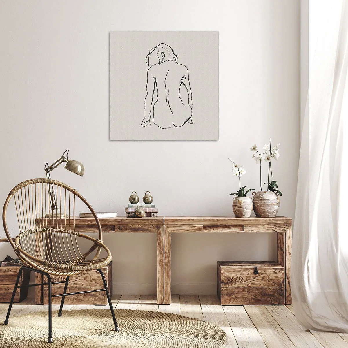 Quadro em tela - Nu de rapariga - 30x30 cm