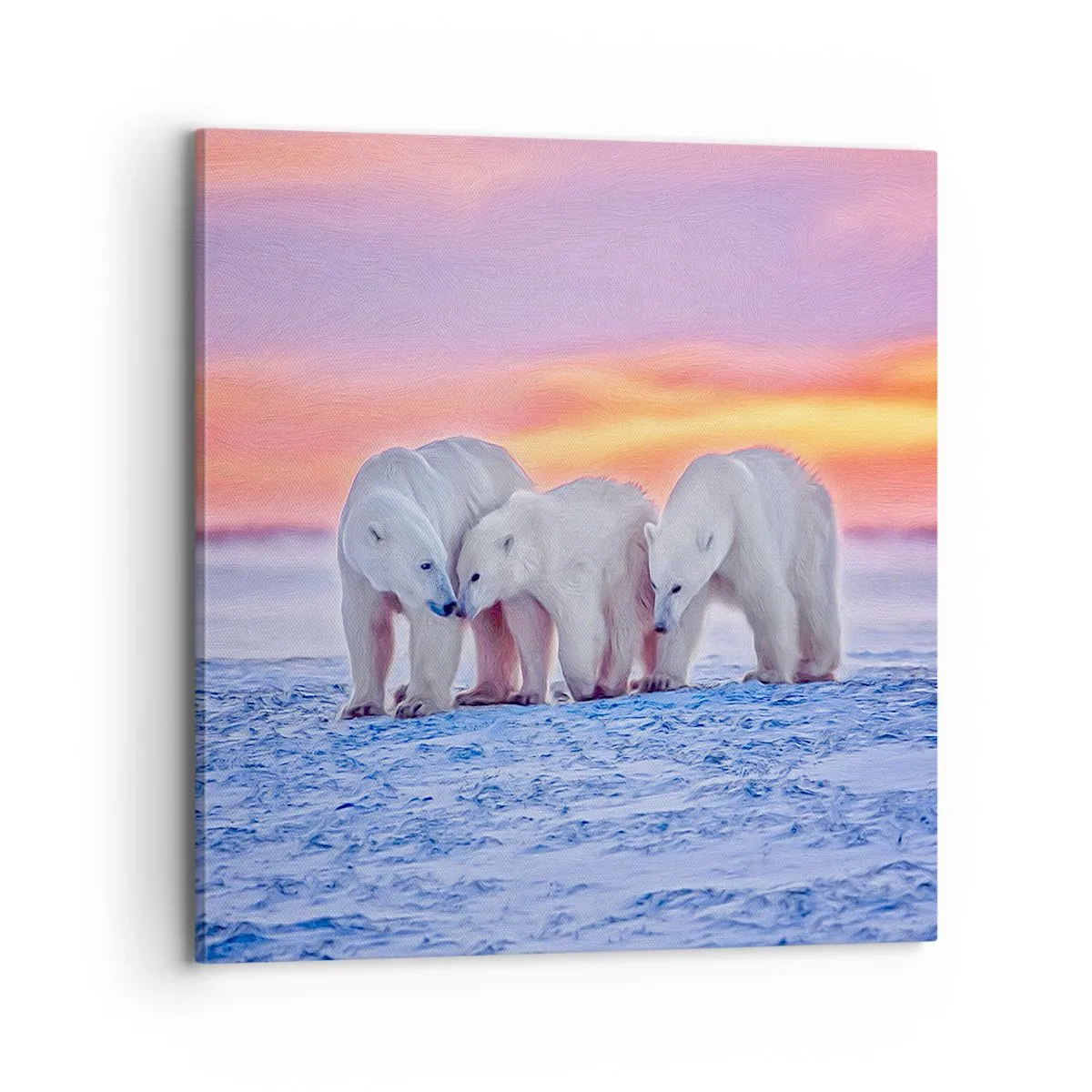 Quadro em tela - Tudo o que precisa é de aconchego familiar - 70x70 cm