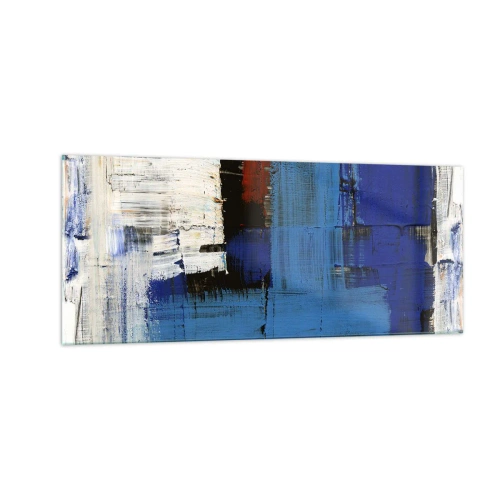 Quadro em vidro - O segredo do azul - 100x40 cm