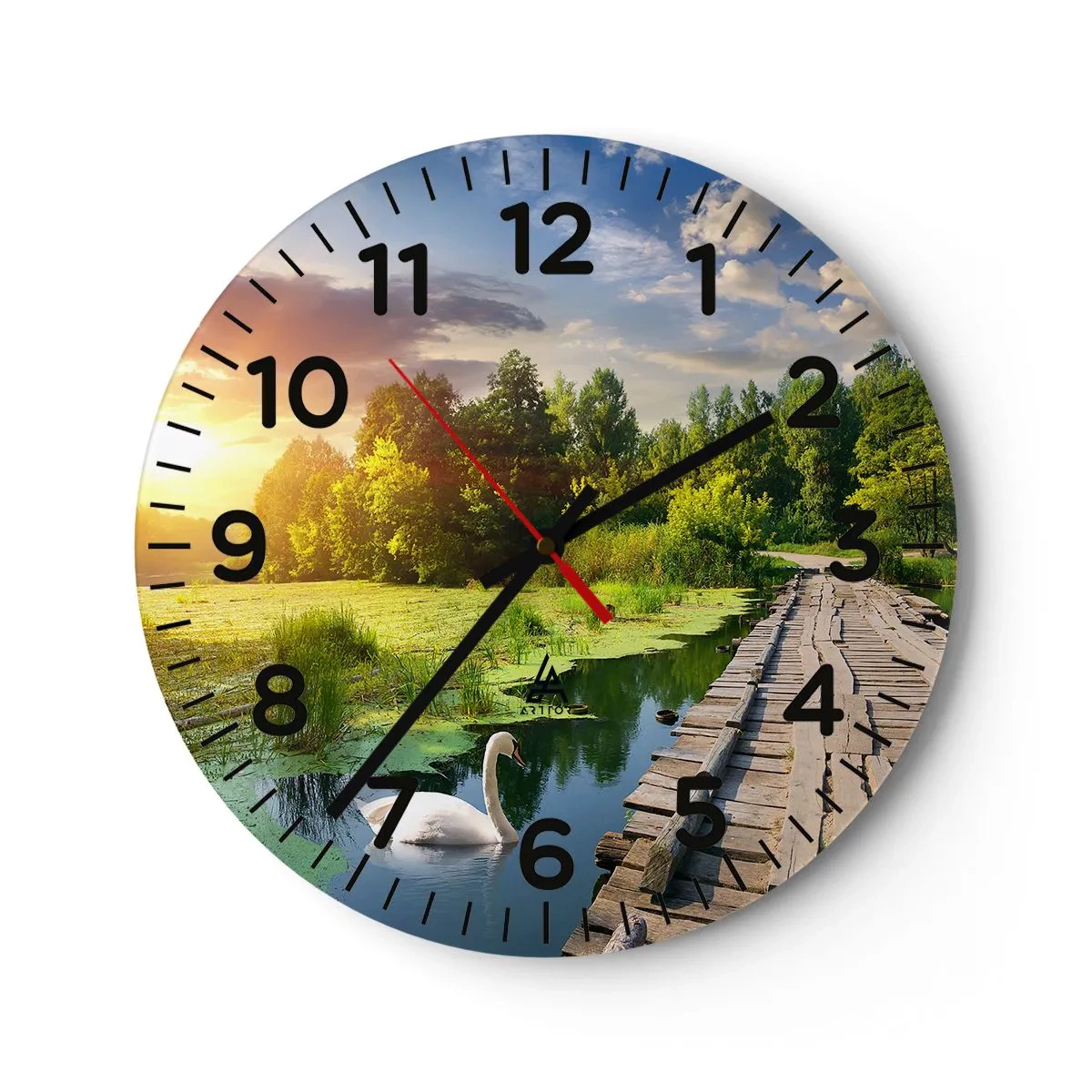 Relógio de parede - Relógio em vidro - Verão em todos os lugares - 40x40 cm