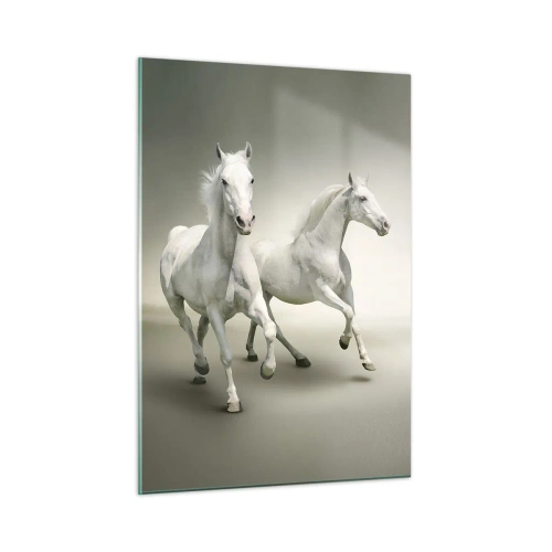 Quadro em vidro - White power! - 50x70 cm
