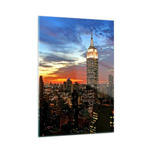 Quadro em vidro - Noite Brilhante Americana - 50x70 cm