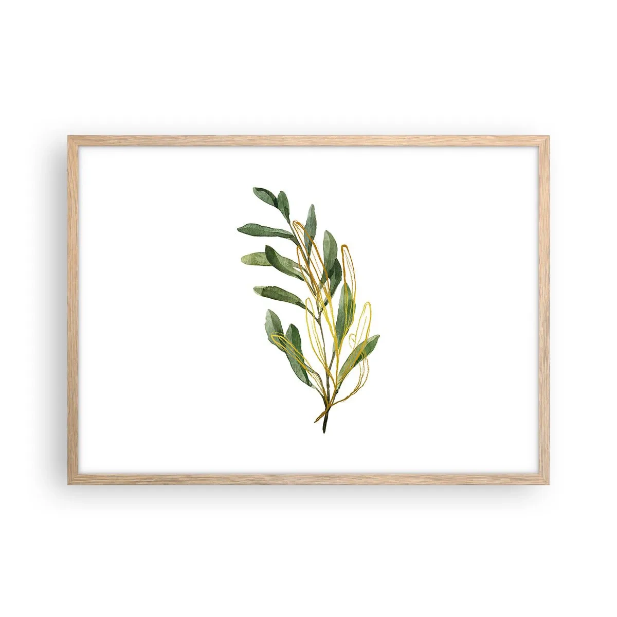 Pôster com moldura de carvalho claro - Tudo que é bom - 70x50 cm