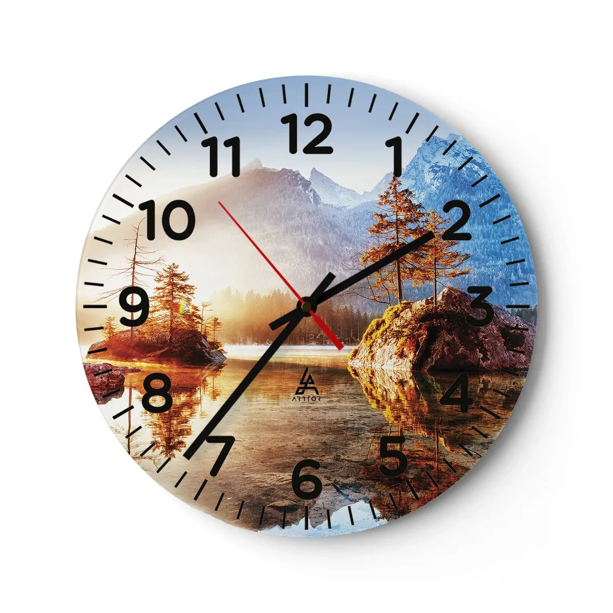 Relógio de parede - Relógio em vidro - A natureza sob uma nova luz - 30x30 cm
