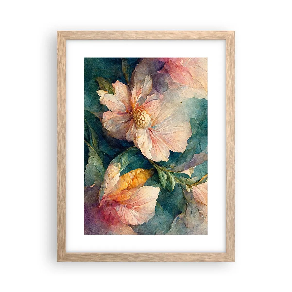 Pôster com moldura de carvalho claro - Apenas sutileza - 30x40 cm