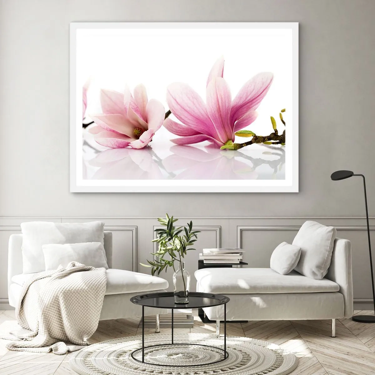 Pôster em moldura branca - Suave como um sopro de primavera - 91x61 cm
