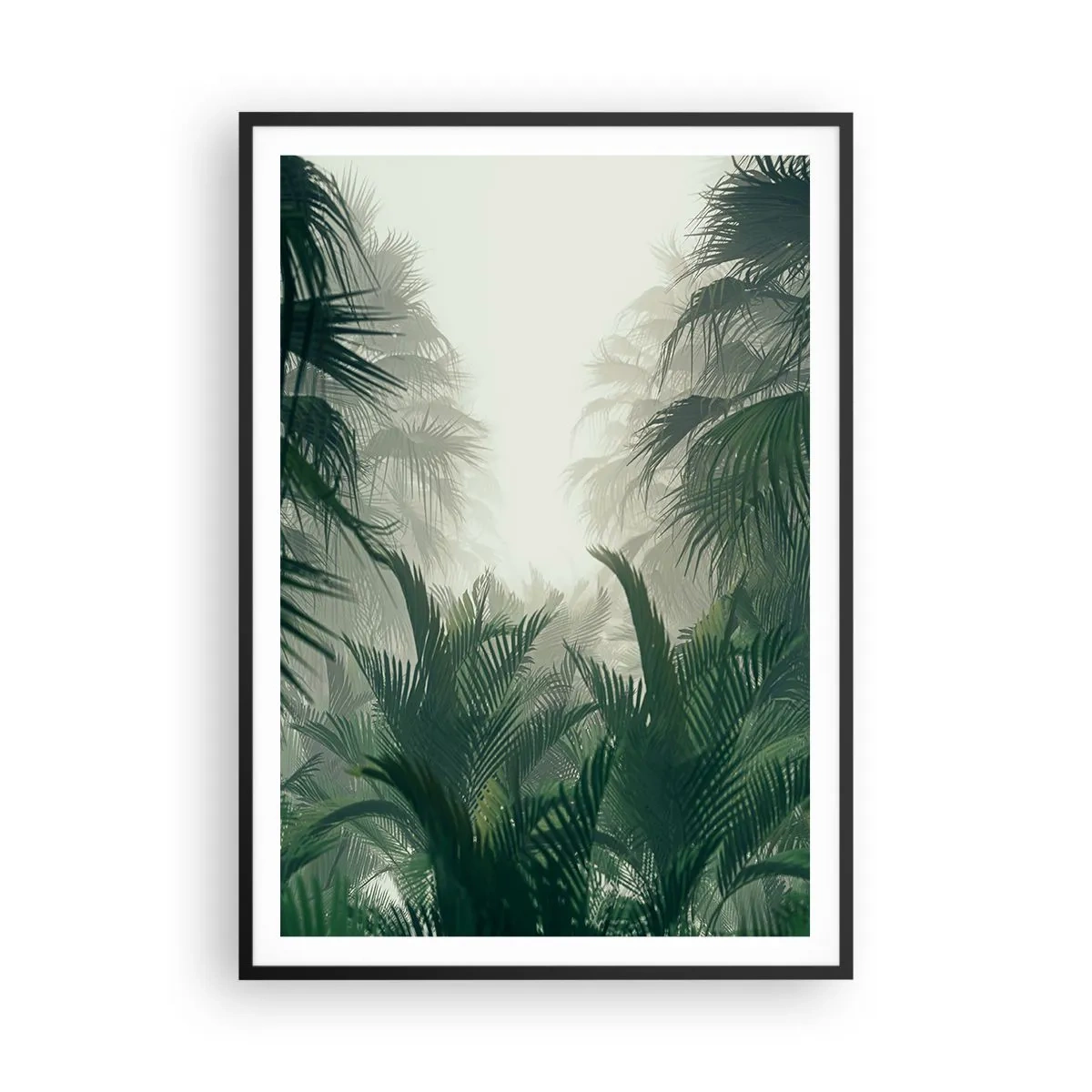 Pôster com moldura preta - Mistério tropical - 70x100 cm