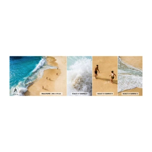 Amostra de papel de parede autocolante Deluxe Sticker - E depois o sol, a praia… - Praia, Costa do oceano, Mar - 100x30 cm
