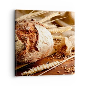 Quadro em tela - Apetitoso, perfumado, crocante - 30x30 cm