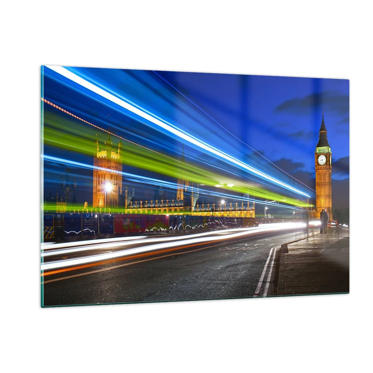Quadro em vidro - Sob o olhar atento do Big Ben - 120x80 cm