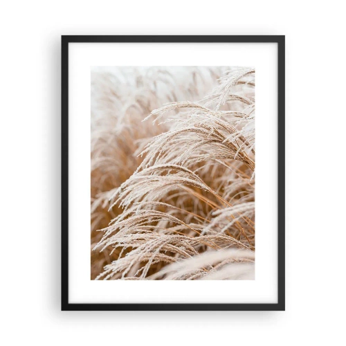 Pôster com moldura preta - Curvar-se ao sol de outono - 40x50 cm