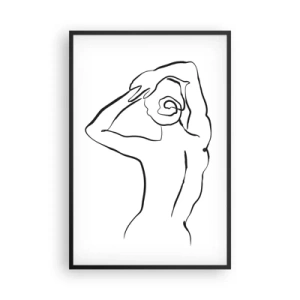 Pôster com moldura preta - Nu matinal - 61x91 cm