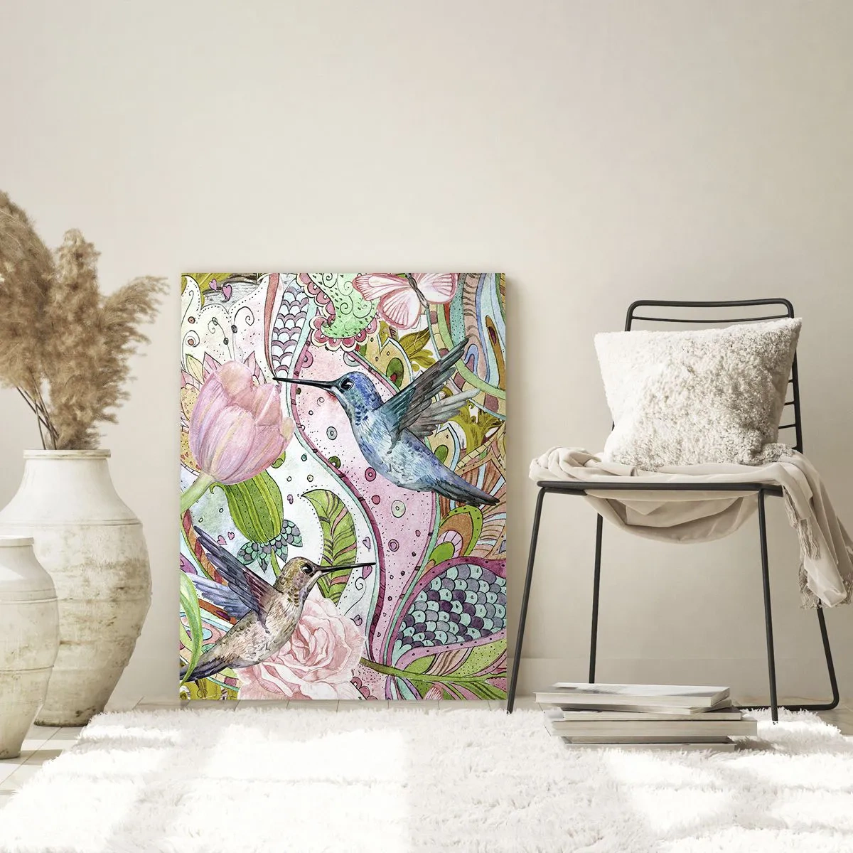 Quadro em vidro - Emaranhados em trepadeiras - 50x70 cm