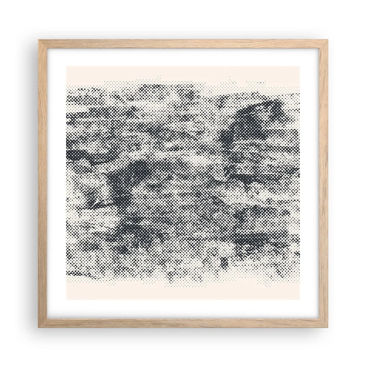 Pôster com moldura de carvalho claro - Composição nebulosa - 50x50 cm