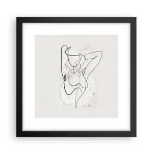 Pôster com moldura preta - A arte da sedução - 30x30 cm