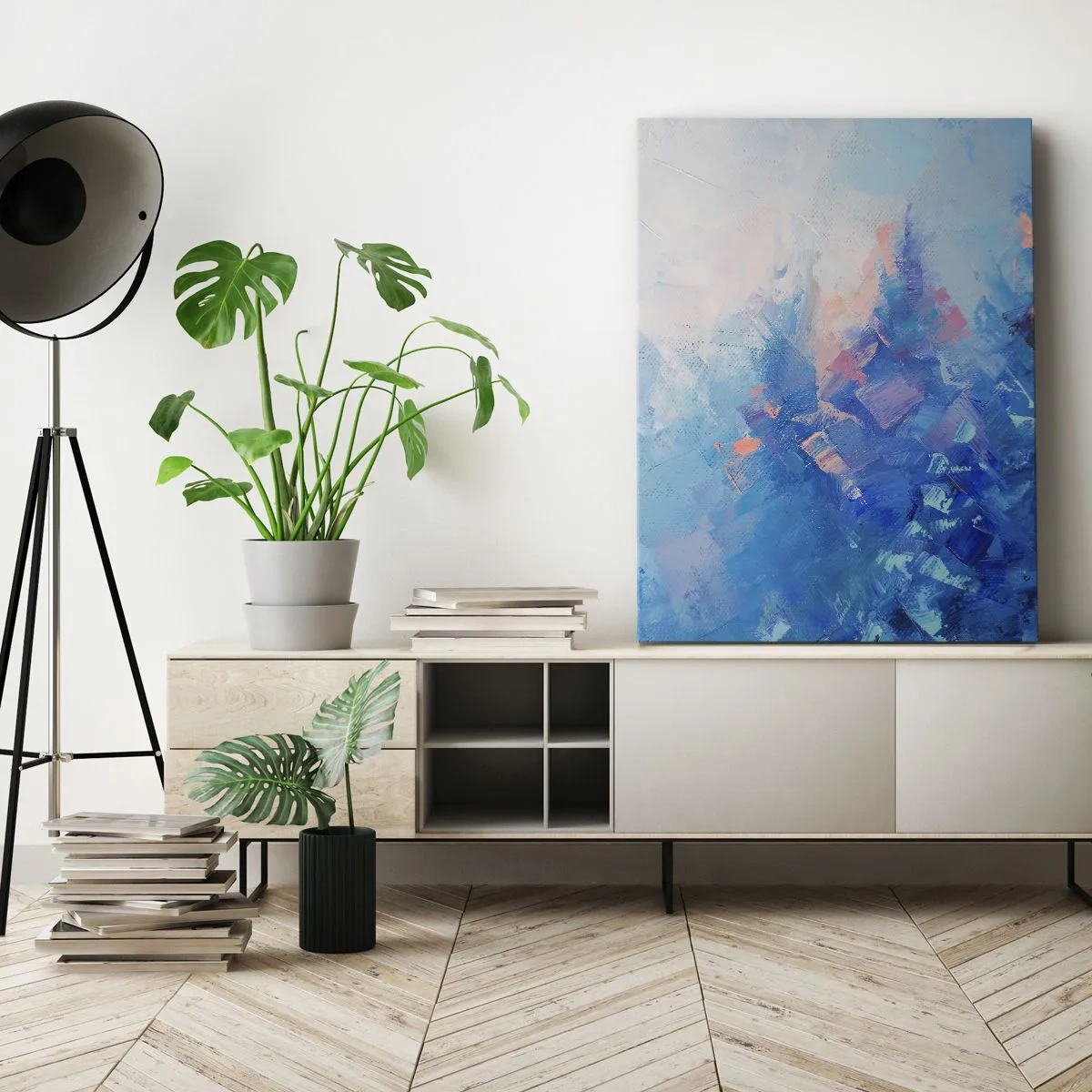 Quadro em tela - Abstração de inverno - 80x120 cm