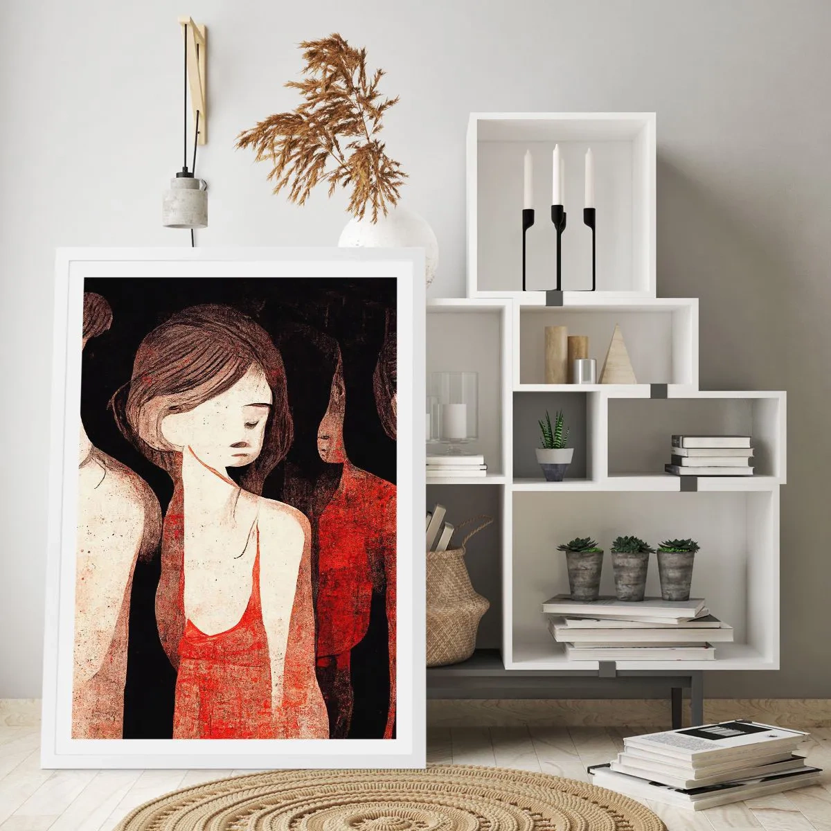 Pôster em moldura branca - Madonas das trevas - 50x70 cm