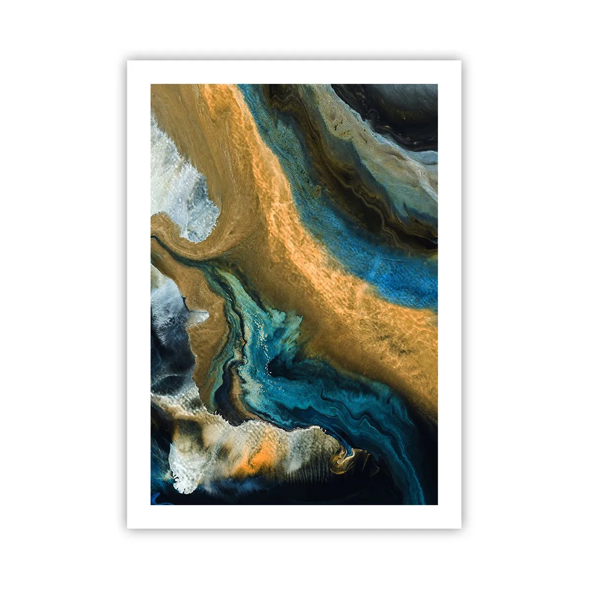 Pôster - Azul – amarelo – influências mútuas - 50x70 cm