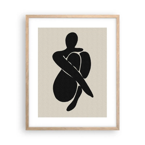 Pôster com moldura de carvalho claro - Em seus próprios braços - 40x50 cm