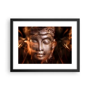 Pôster com moldura preta - Só existe o aqui e agora - 40x30 cm