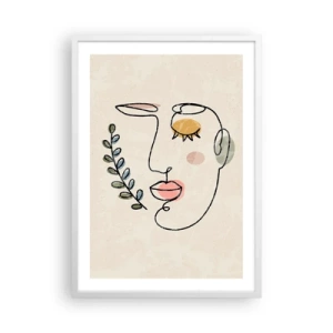 Pôster em moldura branca - Paz encontrada - 50x70 cm