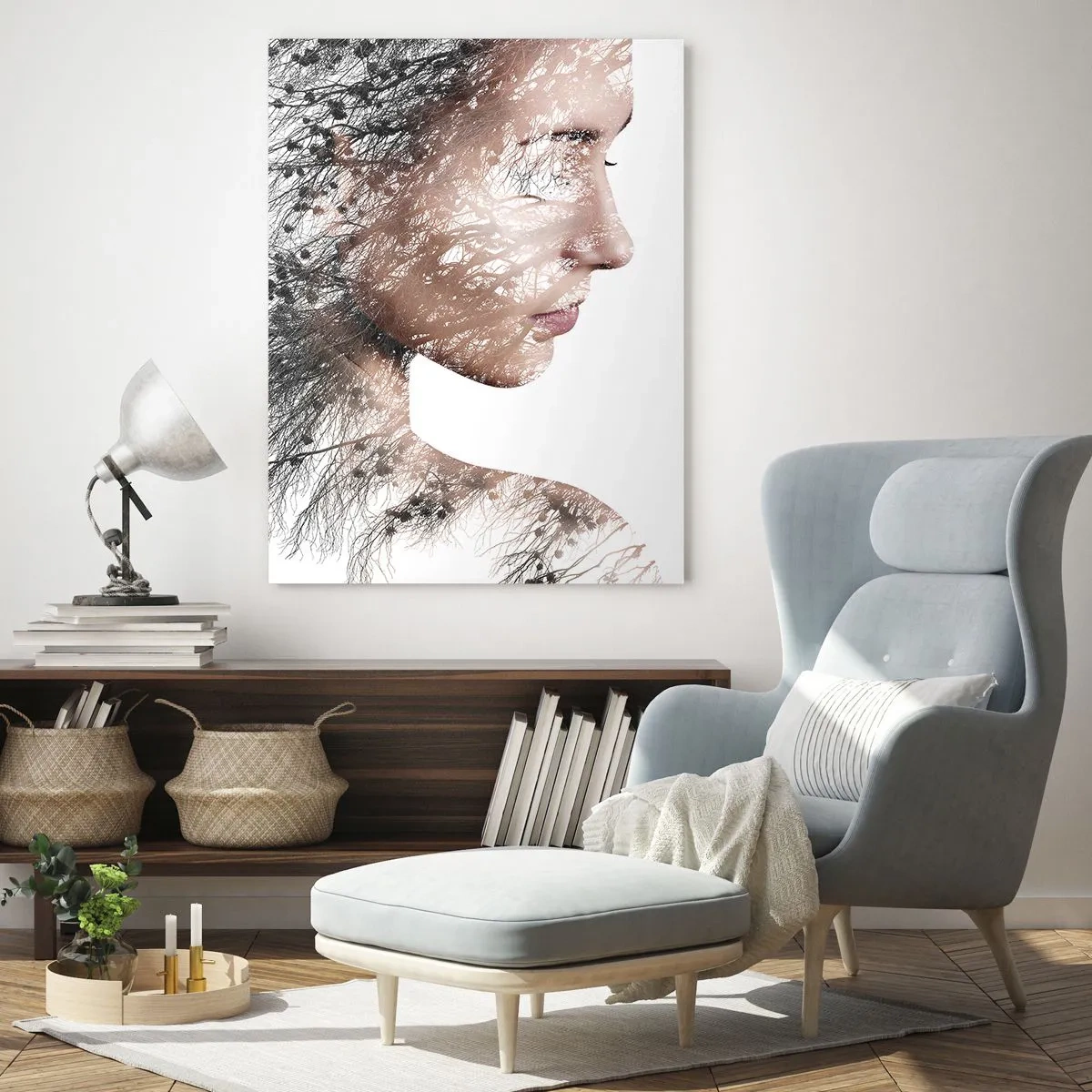 Quadro em vidro - Espírito da floresta - 50x70 cm