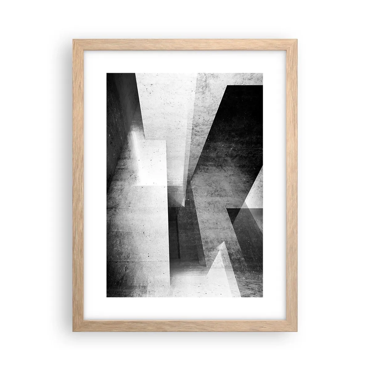 Pôster com moldura de carvalho claro - Estrutura espacial - 30x40 cm