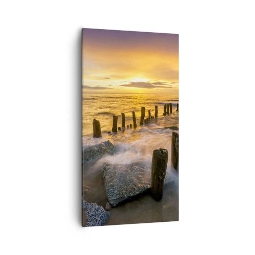 Quadro em tela - A beleza crua do Mar Báltico - 55x100 cm