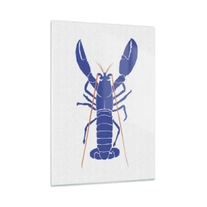 Quadro em vidro - Lagosta requintada em romã - 50x70 cm