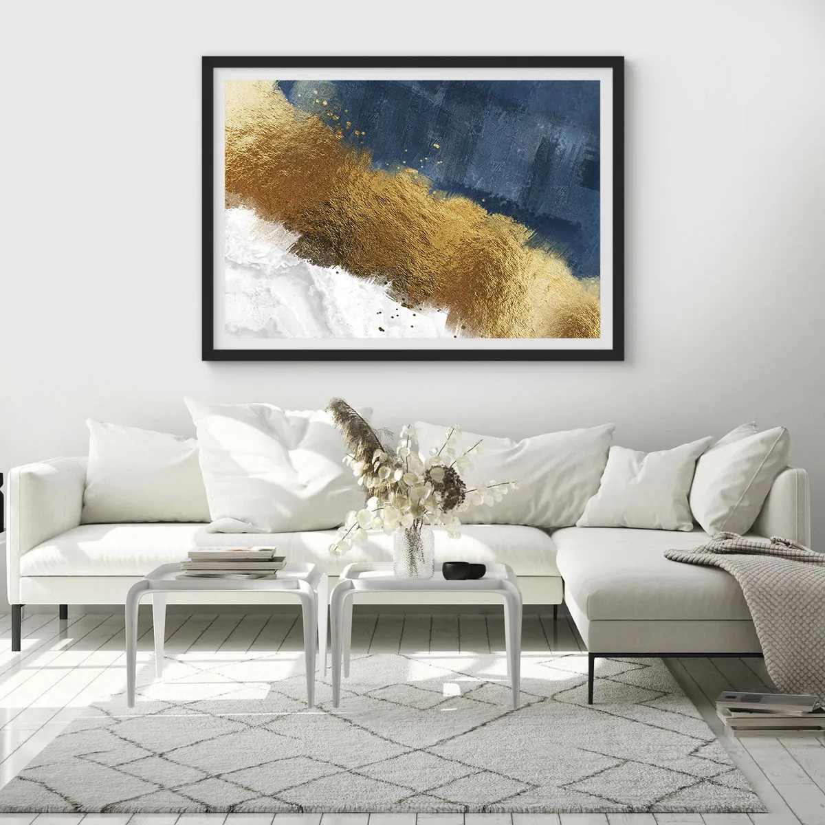 Pôster com moldura preta - As cores do verão - 70x50 cm