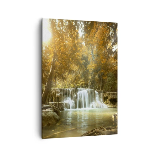 Quadro em tela - A cascata do parque - 50x70 cm