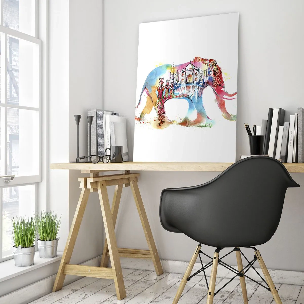 Quadro em vidro - Índia - uma aura de amor - 50x70 cm