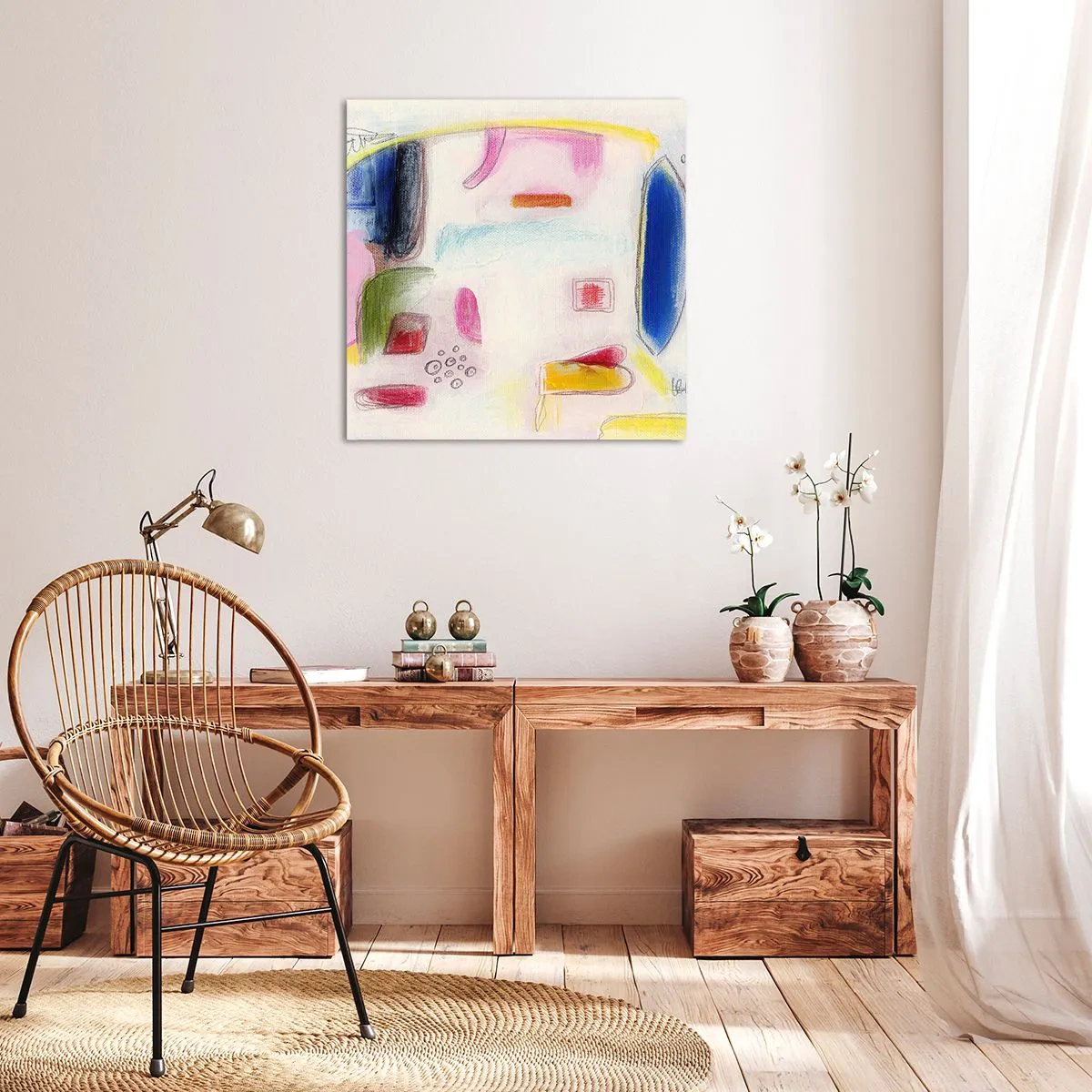 Quadro em tela - Mais convexo do que côncavo ou plano - 50x50 cm