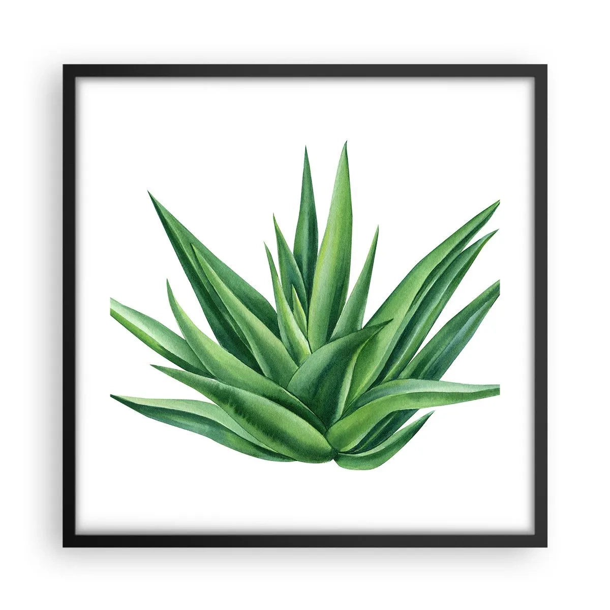 Pôster com moldura preta - Verde – força – vida - 50x50 cm