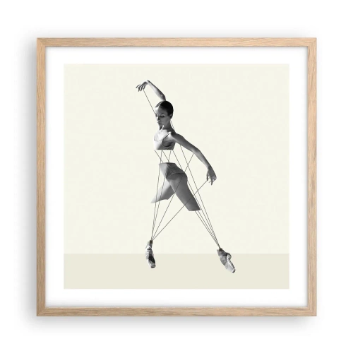 Pôster com moldura de carvalho claro - No teatro do mundo - 50x50 cm