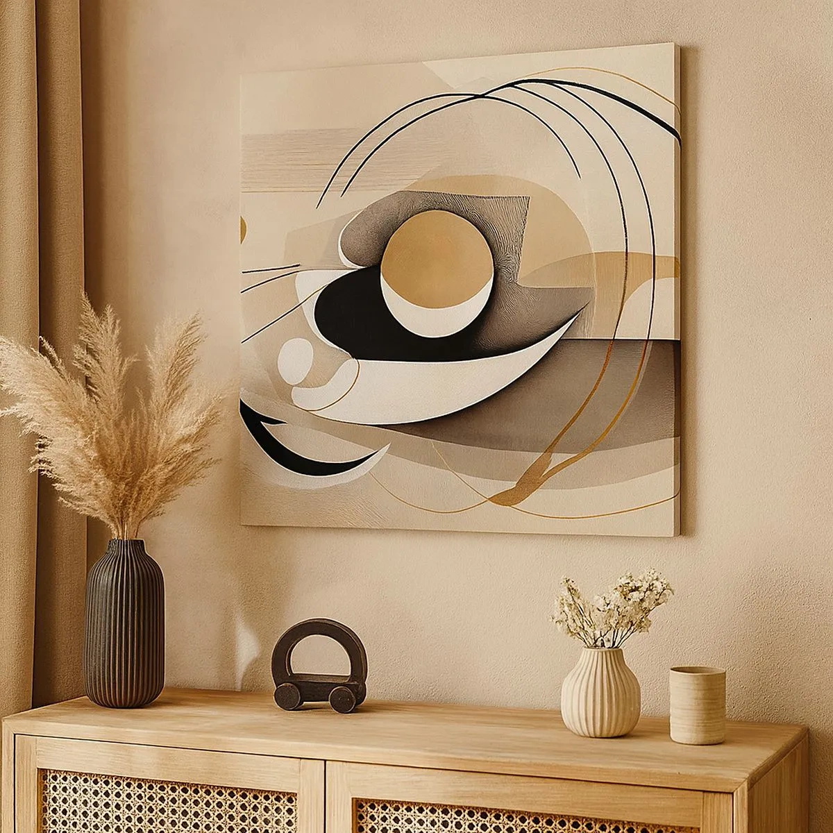 Quadro em tela - Composição: a essência da palavra - 30x30 cm