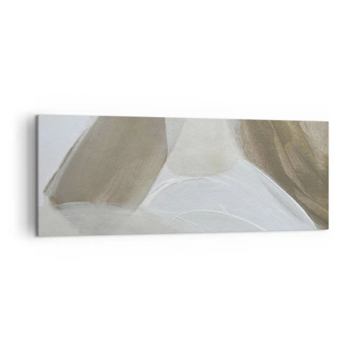 Quadro em tela - Uma onda de branco - 140x50 cm