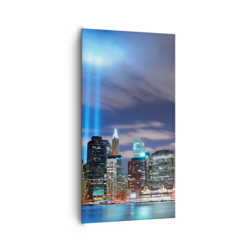 Quadro em tela - Alcançar o céu com a luz - 65x120 cm