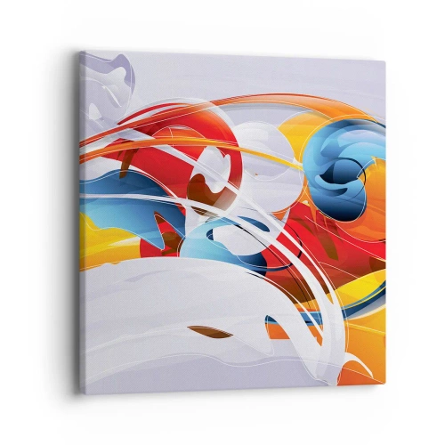 Quadro em tela - A dança dos elementos da natureza - 40x40 cm