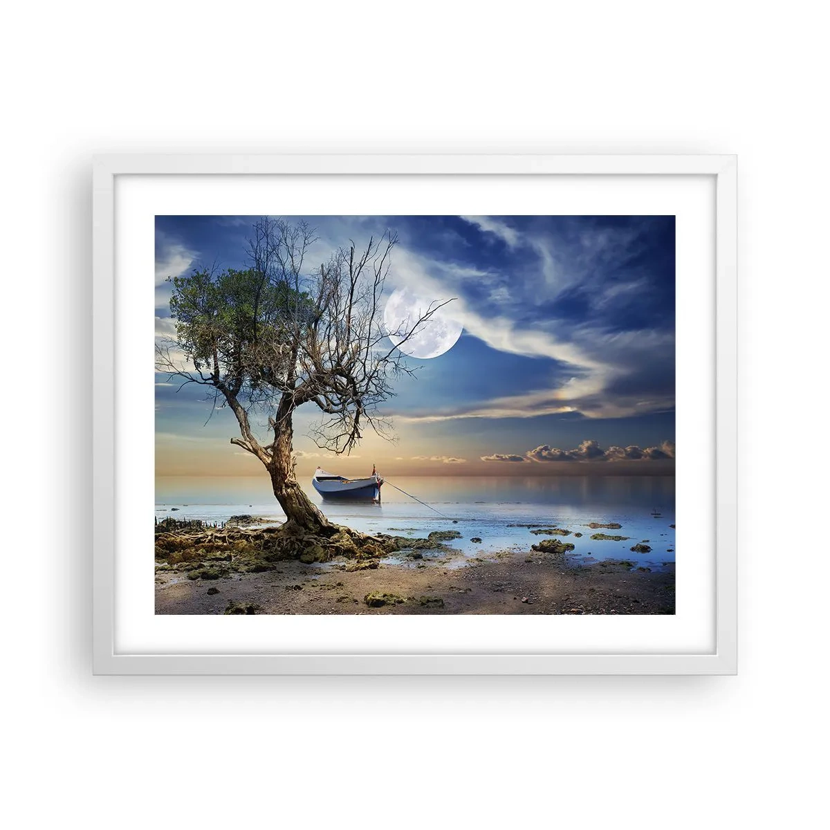 Pôster em moldura branca - É este o fim ou o começo? - 50x40 cm