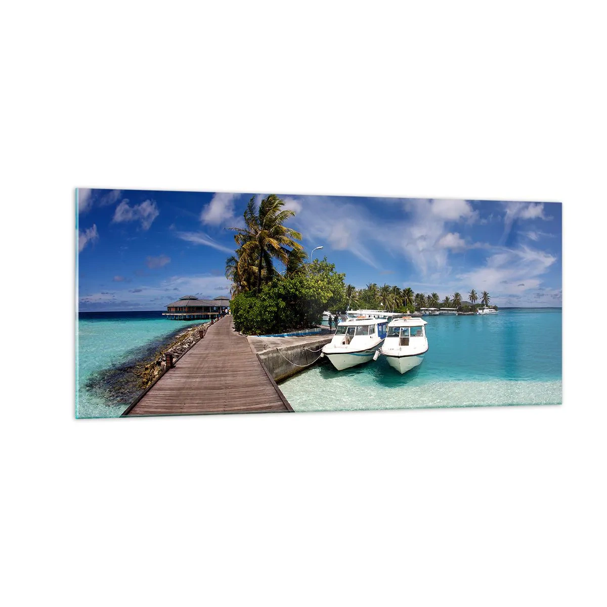 Quadro em vidro - No entanto, o paraíso existe - 100x40 cm