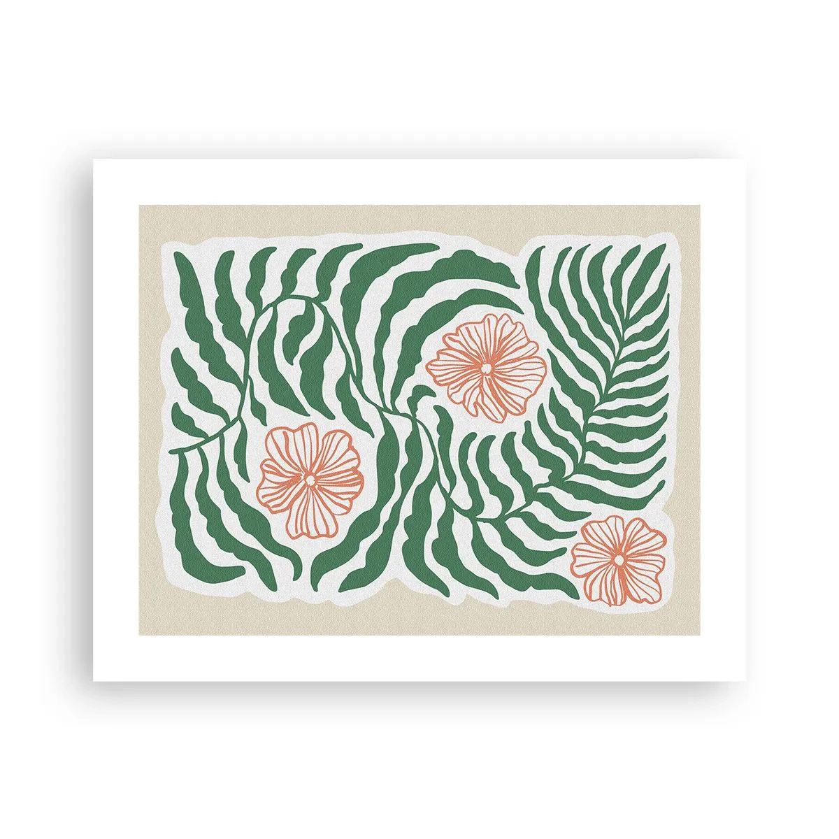 Pôster - Florescendo em verde - 50x40 cm