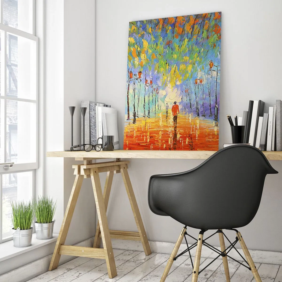 Quadro em vidro - Canto nocturno da chuva - 50x70 cm