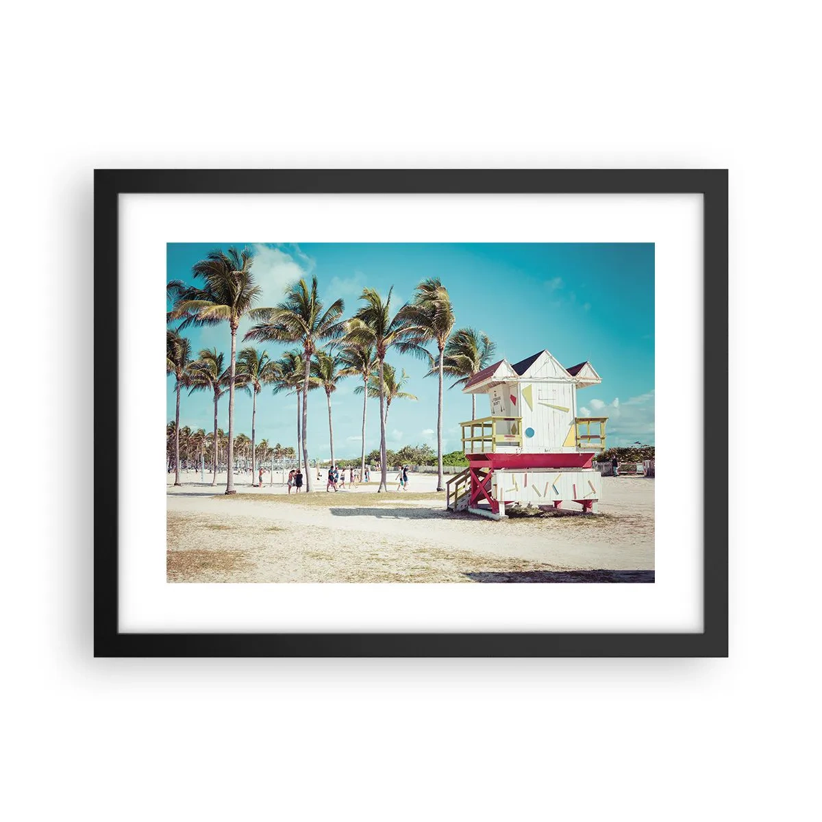 Pôster com moldura preta - Um belo dia pela frente - 40x30 cm