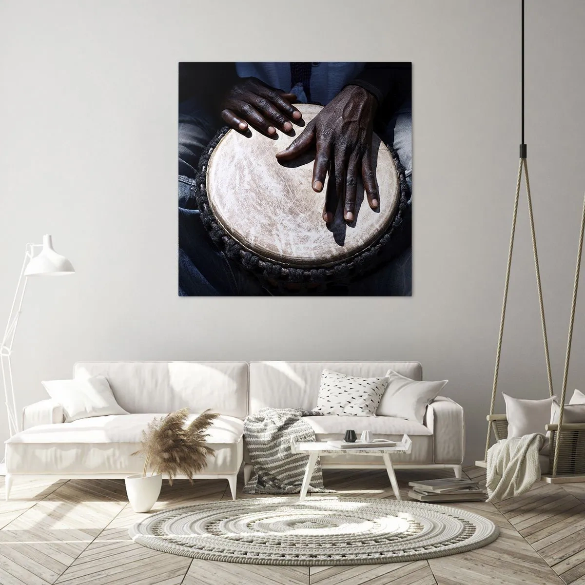 Quadro em tela - Viva no seu próprio ritmo - 70x70 cm