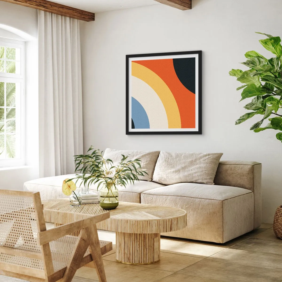 Pôster com moldura preta - Um para o outro - 50x50 cm